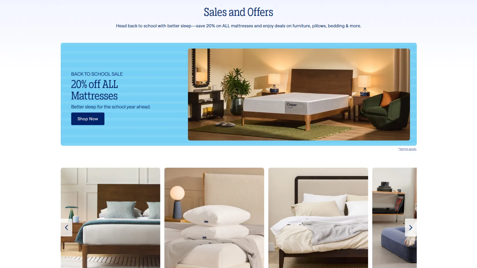 Casper Canada sales page promotional landing page